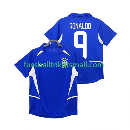Fußballtrikots Brasilien Ronaldo 9 Retro 2002 Kurzarm Auswärts-trikot kaufen